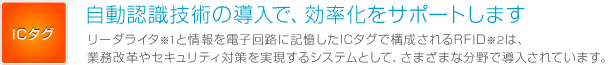 自動認識技術の導入で、効率化をサポートします