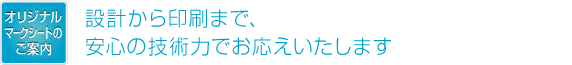 ご要望に合ったオリジナルマークシートをご提供